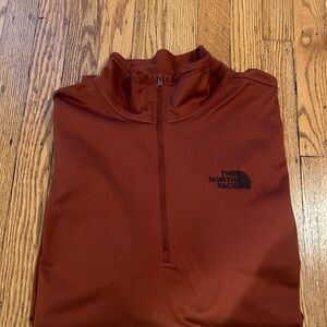 The North Face Men's Brick Red Quarter-Zip Pullover
